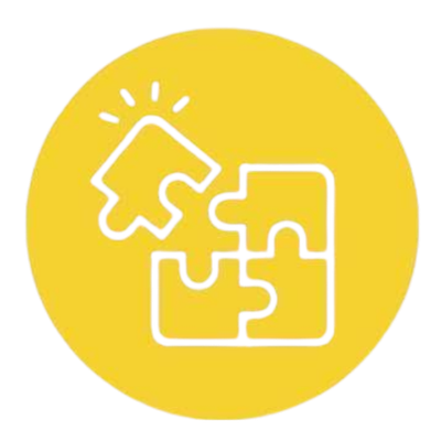 Puzzle pieces fitting together, representing solutions
